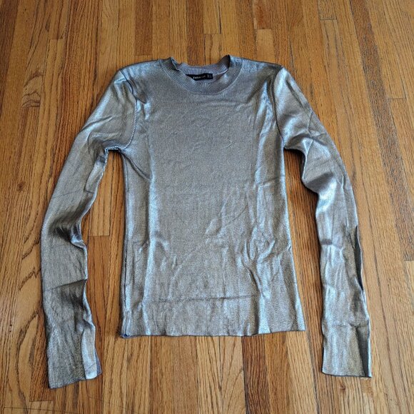 Zara long sleeve metallic sweater - Picture 2 of 8